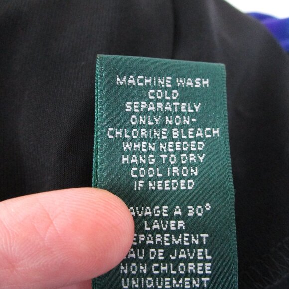 Lauren Ralph Lauren Petite Blue Green Watercolor Floral Sheath Dress Size 10P - Picture 10 of 10